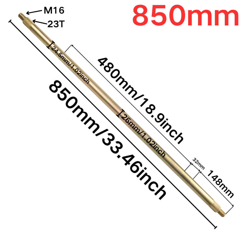 850Mm Rear Axle Complete Set W - Sprocket 评论和价格