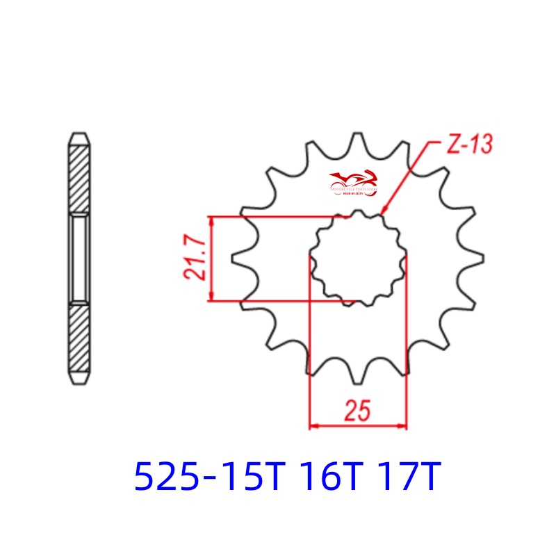 525 Sprocket for Suzuki DL 650 - 428 Chain 评论和价格