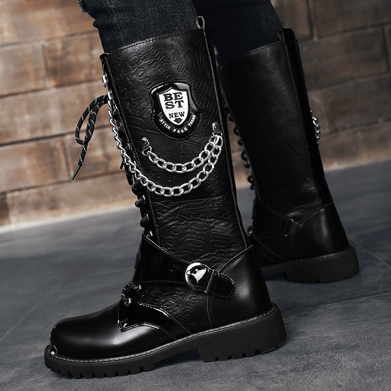 Men's Plus Size Casual High To - Motorcycle Chain 评论和价格