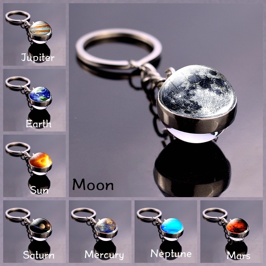 Glass Ball Car Key Chain Earth - Xcm Chain 评论和价格